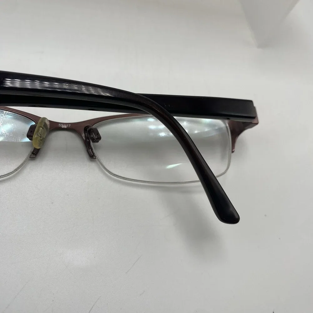 Bebe Eyeglasses Women FRAME ONLY Cat Eye Half Rim 57-17 Brown 502